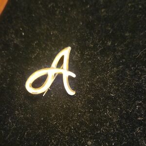 Gold Letter A Pin
